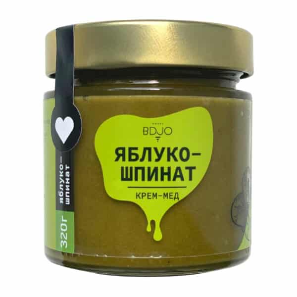 Крем-мёд "Яблоко-Шпинат" 320г